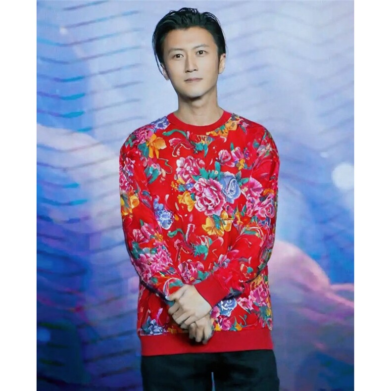 B203秋冬男女休闲圆领花卫衣外套团队表演出舞蹈服东北大花耀眼服,女装短外套,星座115A(原星座507）