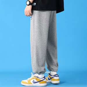 秋季青少年大码休闲运动卫裤纯色百搭束脚宽松九分裤男K9170P35,男装休闲裤,电商B226
