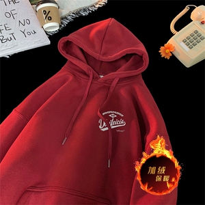 500克重磅冬季美式加绒加厚卫衣外套DL1682常规特P35加绒特40图片