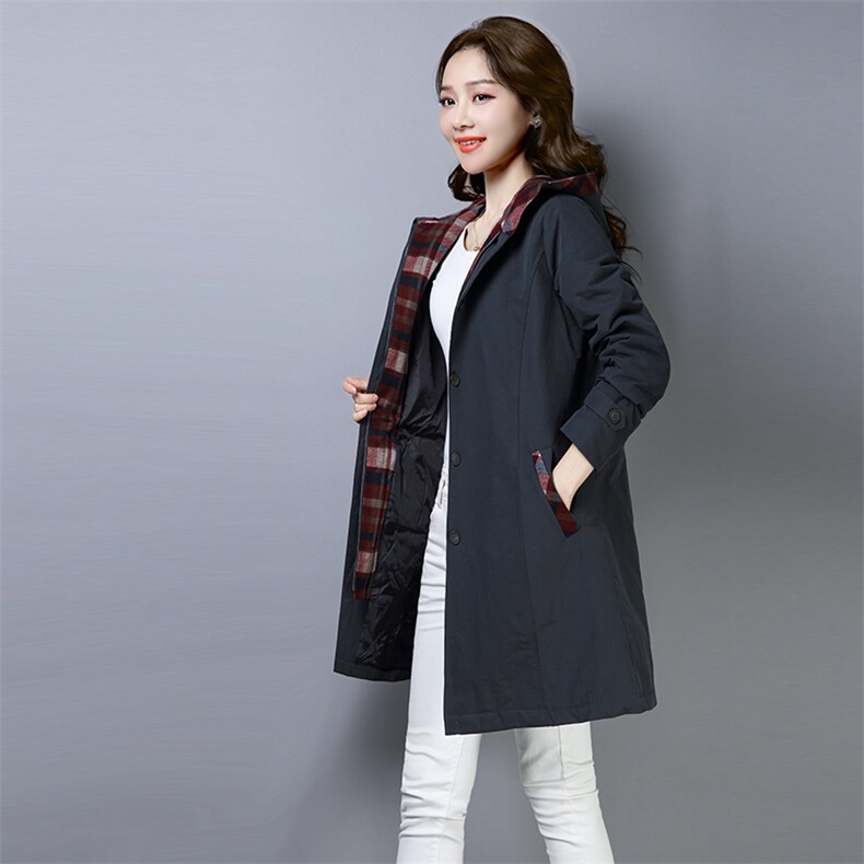 2023秋冬新款棉衣保暖加厚加棉衣外套女中长款539款，女装棉衣/棉服，秋牧寒烟