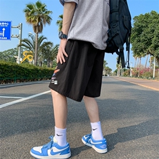 K206P25外景凉爽夏装五分裤短裤沙滩裤青年彩虹印花休闲港风，男装休闲裤，电商A026-1