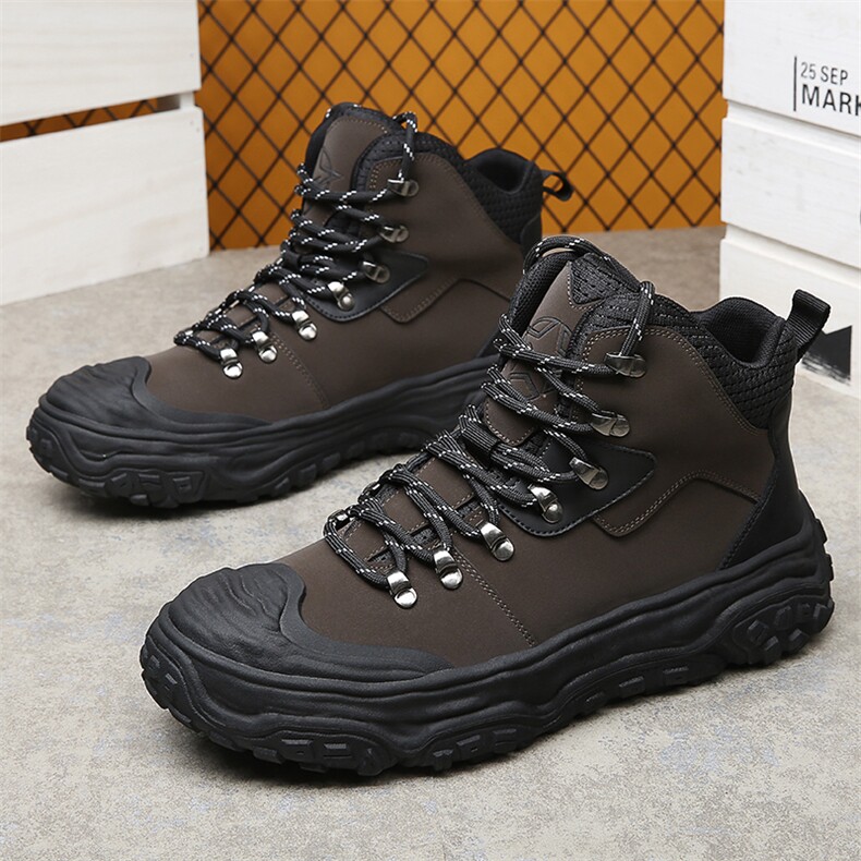 X4397-165登山男鞋秋冬季户外运动休闲保暖鞋男，男鞋靴子，星座1407-3