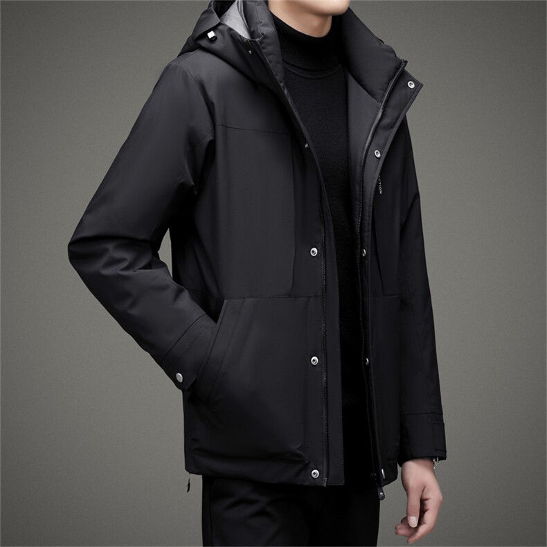 BAMJ-8935钱塘2020-2中年男士商务休闲连帽简约厚款羽绒服P245,男装羽绒服,钱塘207-2
