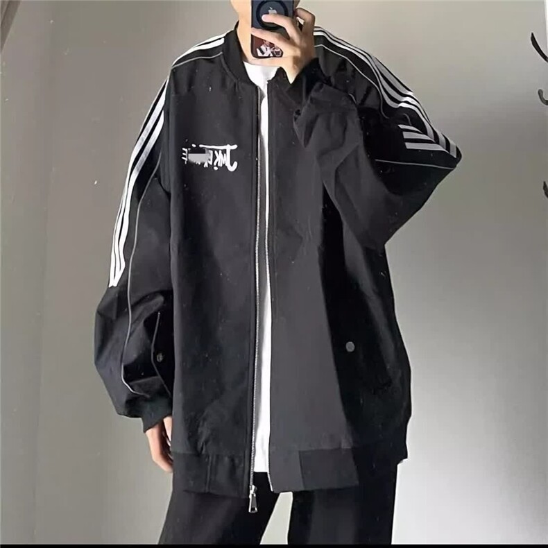 网络图现货美式潮流痞帅设计感印花休闲飞行夹克棒球服JW824-P48,男装夹克,星座715-7