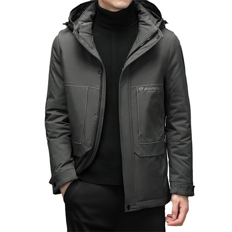 冬季新款中青年可脱卸帽休闲羽绒服冬季保暖男上衣ZSab21007-P285，男装羽绒服，电商B212（原钱塘6029）