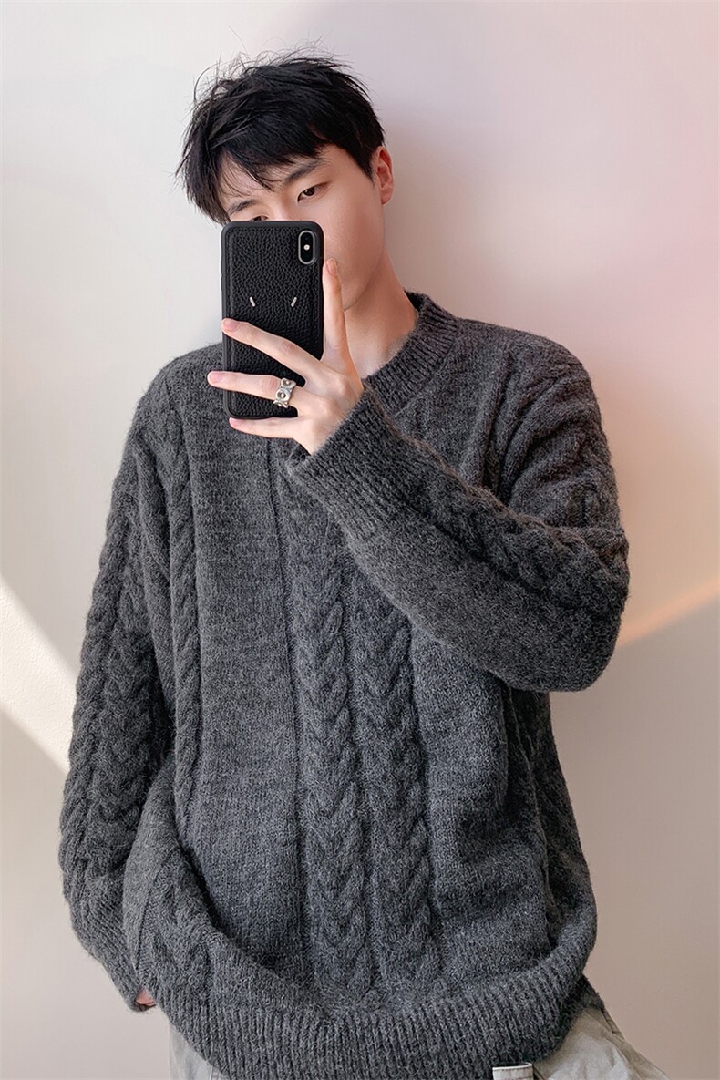 毛衣男秋冬新款港风宽松针织毛衫MYA5-P65,男装针织衫/毛衣,星座214-3