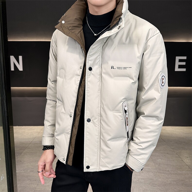 新款冬季男士加厚小立领羽绒服防寒防水309B-3-81052-P180,男装羽绒服,星座1409-3