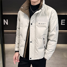 新款冬季男士加厚小立领羽绒服防寒防水309B-3-81052-P180，男装羽绒服，星座1409-3