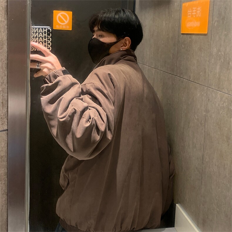 双面穿棉衣D2220-TP115控158可二开两穿冬季加绒宽松外套男,男装棉衣,电商A102-1