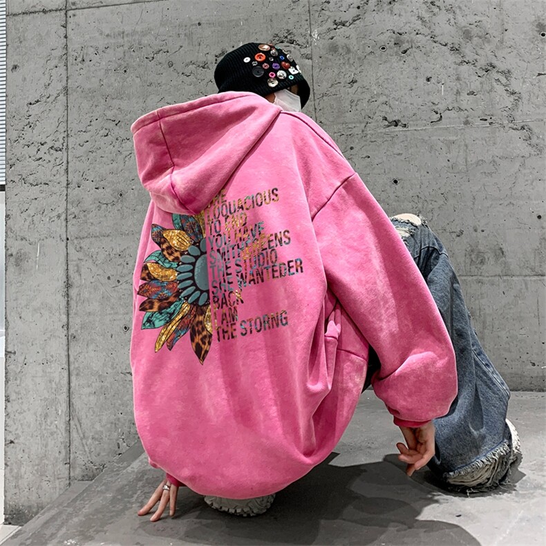 美式潮牌重磅水洗做旧连帽卫衣力推大码男XZ517A-2-Y7761-P68,男装卫衣,星座517A-2