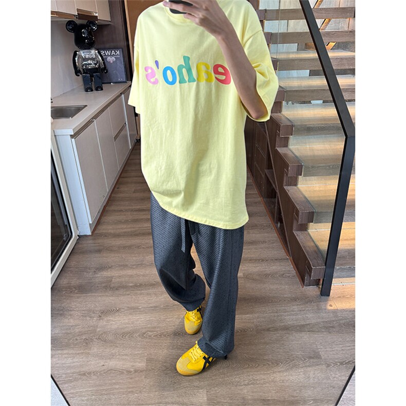 YK86043-P28控59.9聚酯纤维春夏垂坠感痞帅直筒休闲裤子男,男装休闲裤,电商A086-1