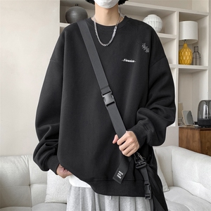 B368P35加厚慵懒风休闲情侣针织衫男女打底衫卫衣带图片