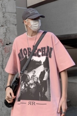 B239-1183-P28字母人像印花体恤夏季高克重落肩袖短袖T恤美式，男装T恤，星座514-2(原B239)
