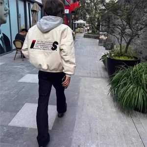 网图美式高街vibe风飞行夹克男字母刺绣棒球服春秋外套男M322-P68图片