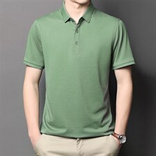 爸爸短袖t恤男装夏装40-50岁中年男士上衣服翻领夏季中老年人爷爷图片