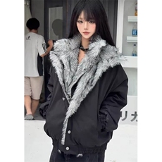 小众设计感双面穿座山雕外套男冬季皮草貂毛大衣MH327，女装短外套，星座1116A（原606A-3）