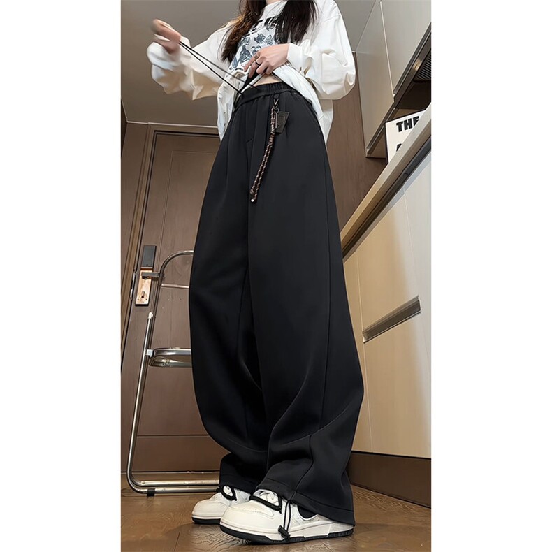 【现货】A765-特P50-控98送挂坠春水洗做旧卫裤弯刀裤宽松休闲裤，男装休闲裤，电商B335