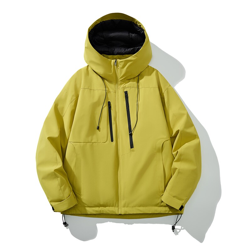 男士短款纯色连帽工装羽绒服外套D213-SW107-P440，男装羽绒服，电商D213