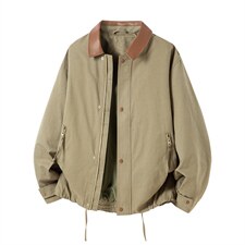 巴恩风夹克男飞行宽松休闲复古时尚美式工装翻领外套秋季，男装夹克，星座914