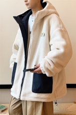 港风两面穿羊剪绒棉衣男宽松加厚棉衣外套MY8950-P98，男装棉衣，星座1204-3