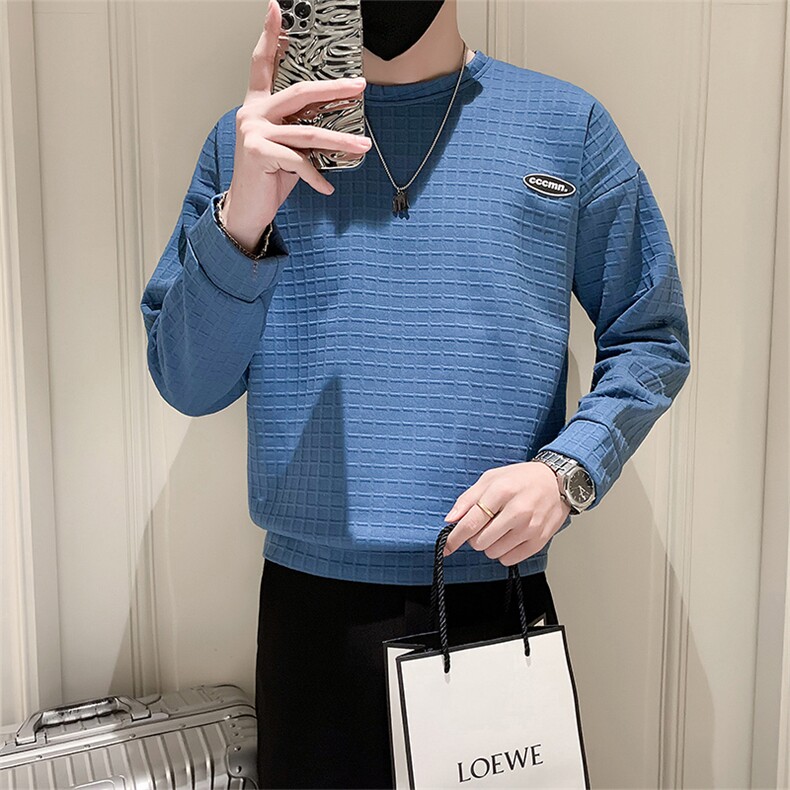 2025春季华夫格卫衣男潮流时尚休闲卫衣A9651-P45（控68）,男装卫衣,星座210-3