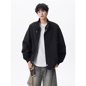 W10724-P58 网图现货 美式立领夹克外套百搭户外宽松上衣图片