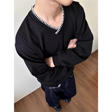 1506/QA410/P56V领珠边绣花卫衣，男装卫衣，星座1506