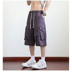 大码冰丝休闲短裤男士夏季潮牌，男装牛仔裤，星座506