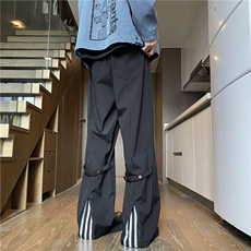 抖音品质新款机能防水拉链条纹宽松冲锋裤B315-K120-特p40控78，男装休闲裤，电商B315