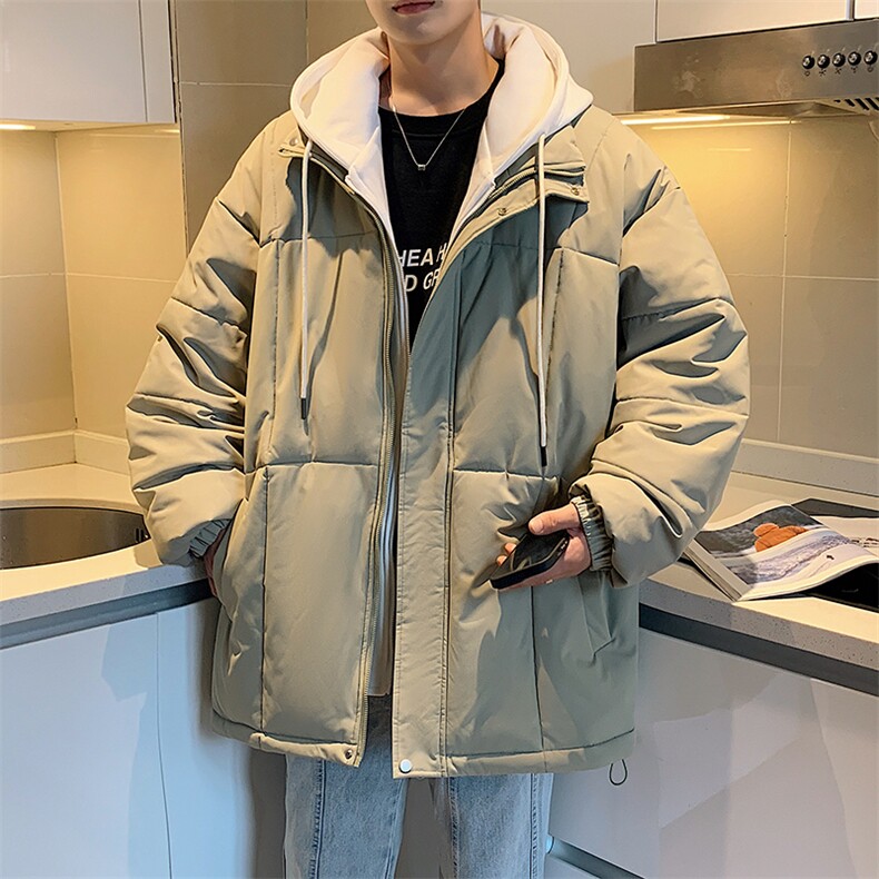 港风假两件棉衣男宽松防风防水加厚棉衣外套MY8831-P95,男装棉衣,星座1204-3