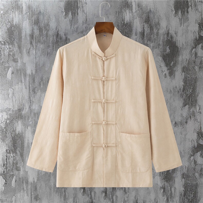 常年备货复古新中式提花立领衬衫法式浮雕刺绣休闲长袖CS2402-P65，男装衬衫，星座217-5