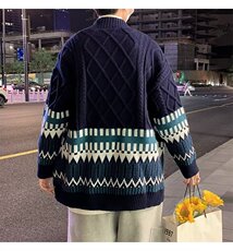 美式毛衣男复古ins高街潮牌日系休闲高级感线衣开衫外套MZ170-P50，男装针织衫/毛衣，星座1109-3