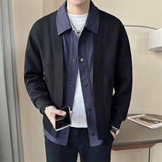 店主风~2025春季韩版假两件夹克外套K521/P105，男装夹克，电商B331