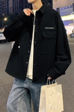 wassuphappy日系工装长袖衬衫男春秋季潮牌宽松复古休闲衬衣外套，男装衬衫，电商A161