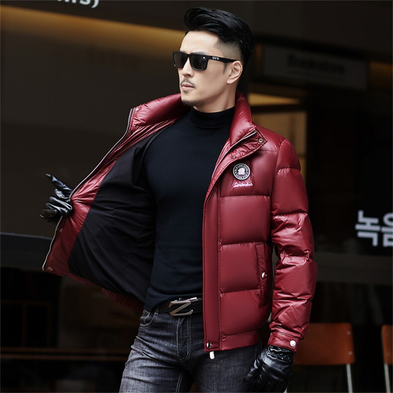ZMS-M8851新款冬季男士白鸭绒羽绒服立领保暖外套修身大衣,男装羽绒服,电商B360