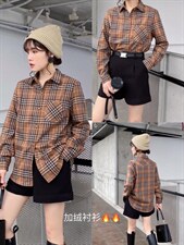 加绒衬衫，女装衬衫，依伊贝诺