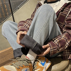 秋冬时尚舒适百搭休闲牛仔长裤K823-加绒特批45，男装休闲裤，星座718-1