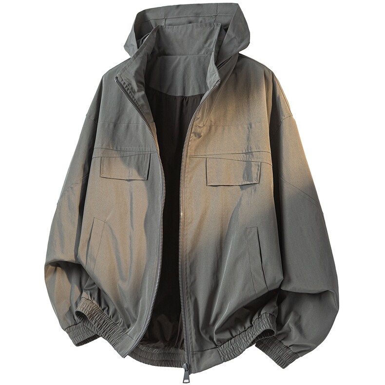 JK009立体白底春季工装美式游骑兵夹克聚酯纤维(M-5XL)TP55，男装夹克，电商A088