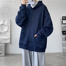 M~8XL开衫夹克/连帽卫衣大码连帽重磅秋冬加厚休闲外套KS2102P80，男装夹克，电商B238