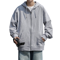 男士加绒加厚保暖连帽卫衣纯色开衫上衣外套潮流insEE017-P30，男装棉衣，星座911-3