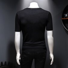 19052021春秋季新款修身型休闲青年针织短袖P85，男装针织衫/毛衣，钱塘2010-1