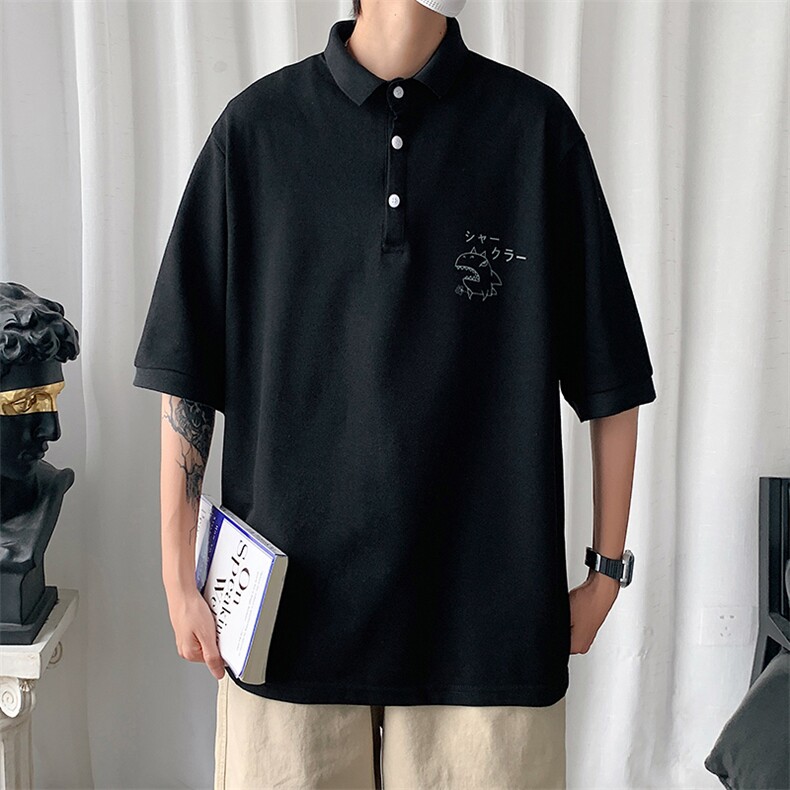 PL57092-P35翻领短袖polo衫男大码胖子半袖t恤男有领保罗衫模特,男装Polo衫,电商A040