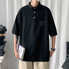 PL57092-P35翻领短袖polo衫男大码胖子半袖t恤男有领保罗衫模特，男装Polo衫，电商A040