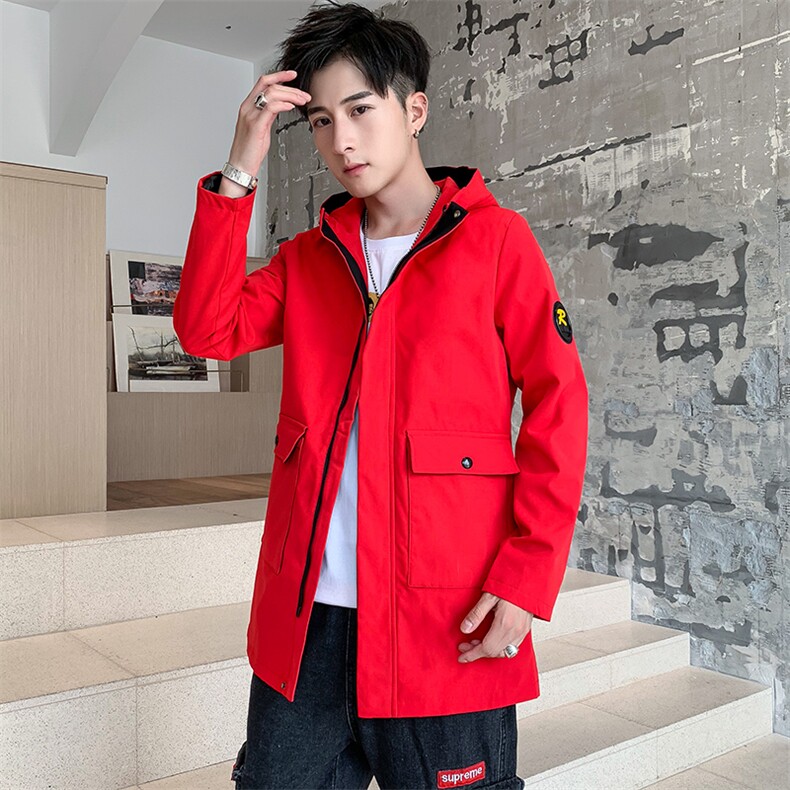 2021秋冬连帽工装风衣中长款夹克男外套男棉衣外套A112-JK121-P80,男装夹克,星座1206（原A206）