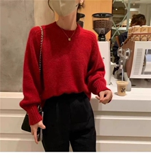 新款女装毛衣长袖宽松羊毛衫羊毛时尚百搭上衣，女装羊毛衫，恩泰羊绒