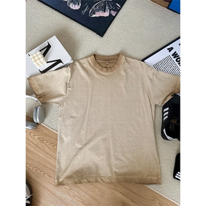 260G重磅纯棉短袖t恤男士夏季复古水洗做旧 TX95-P35图片