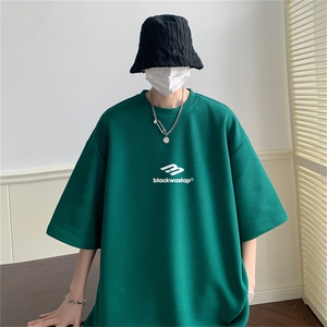 量大优 重磅220克华夫格短袖T恤 英文小标印花HT3152-特P16图片