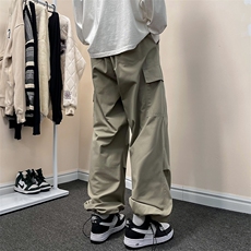 工装裤男女宽松束脚裤春季运动休闲长裤子日系直筒裤潮QK855-P45，男装工装外套，星座1008-1