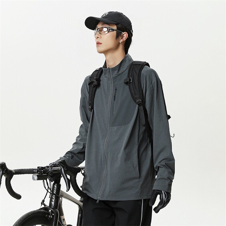 311B-1-YZ35003-P55控78时尚开衫衣拼接透气长袖T恤高品二开,男装T恤,星座311B-1