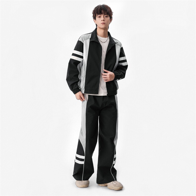 春秋季冲锋外套男款夹克男装中学生潮流拼接套装TZ0573-P118，男装休闲套装，星座308B-2